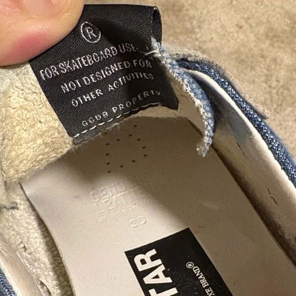 Golden Goose Denim Blue and Light Gray Sneakers